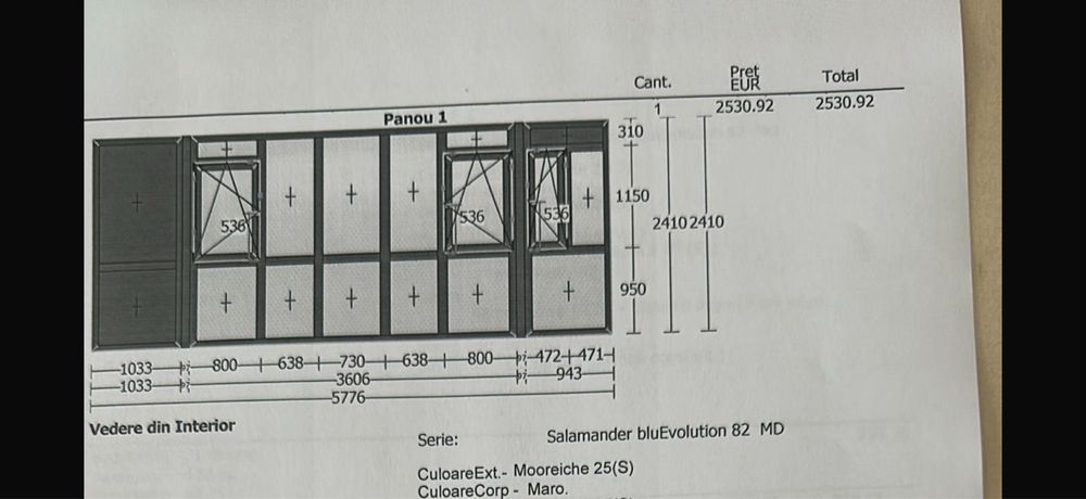 Vand balcon din termopan