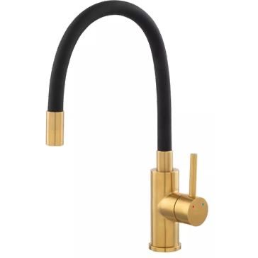 Ferro Baterie INOX cu pipa flexibila Zumba gold/negru