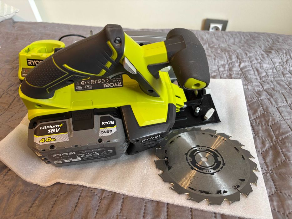 Акумулаторен циркуляр RYOBI + 4.0Ah батерия и зарядно в гаранция