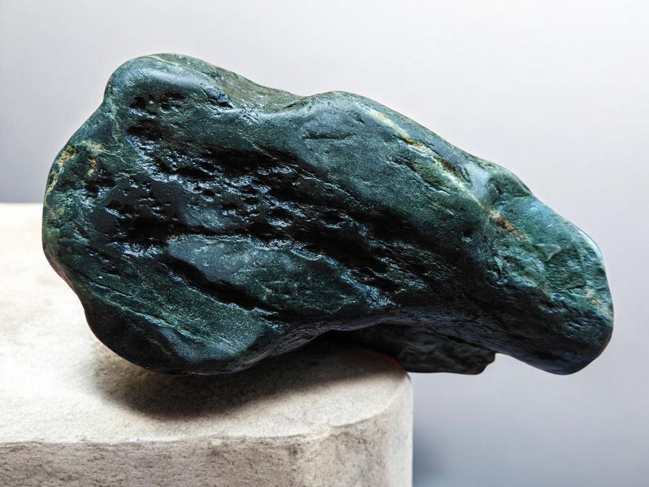 Суров речен Нефрит (Nephrite Jade) с "Flower" ефект – 1.64 кг.