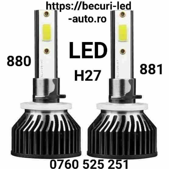 Set Două Becuri Led H27(880-881) 14000lumeni/6000K/70Watti