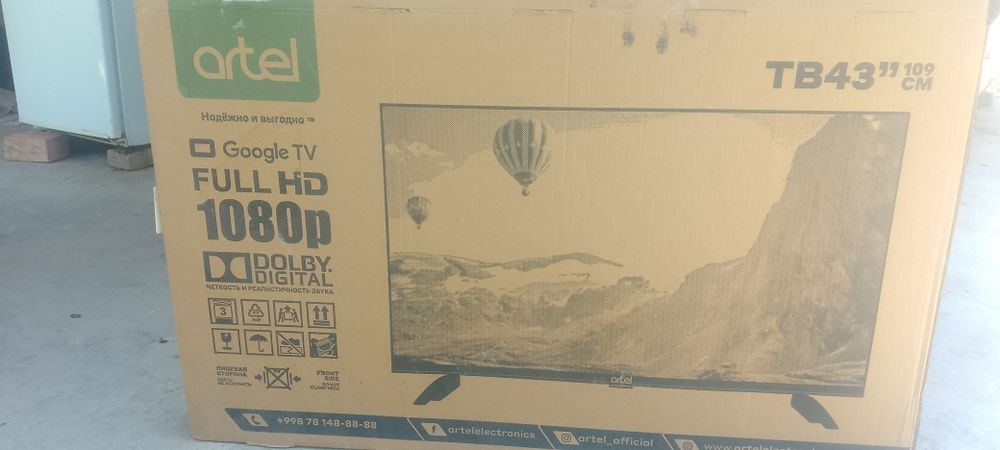 Artel 43" Google TV sotiladi
Ekran: 43 dyuym (109 sm)
Full HD 1080p
Go