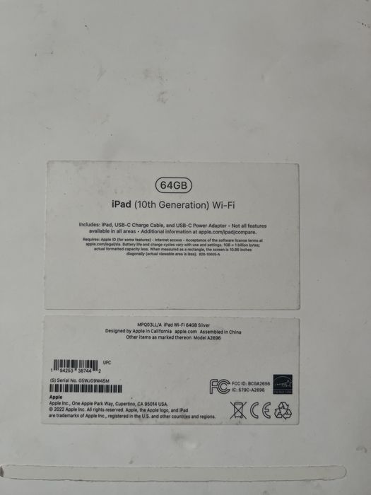 Ipad 10 состояние хорошее не идеал