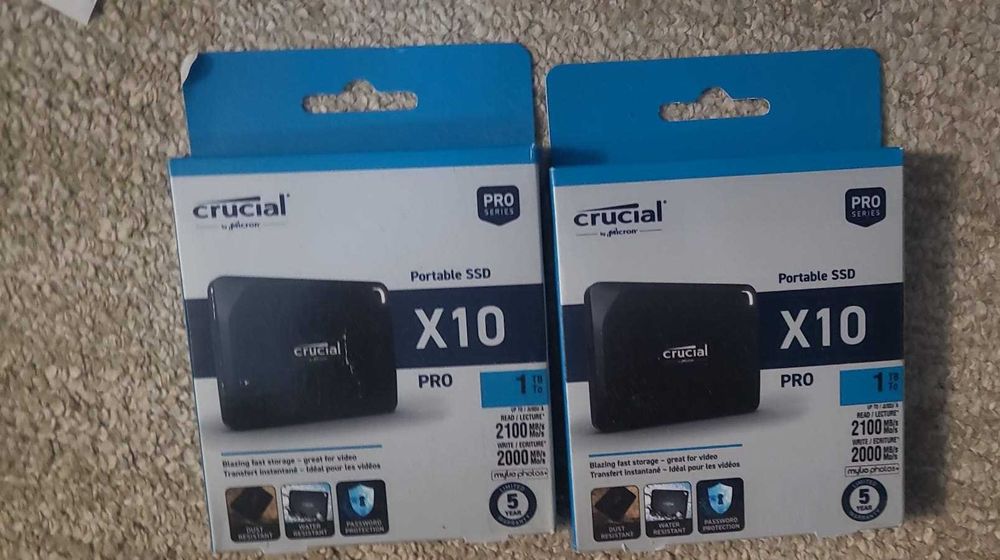 SSD portabil, Crucial, X10 Pro, 1TB - USB 3.2 Gen 2 , SIGILAT
