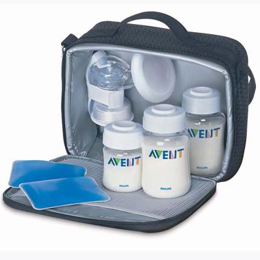 Pompa de san Philips Avent cu geanta termoizolanta