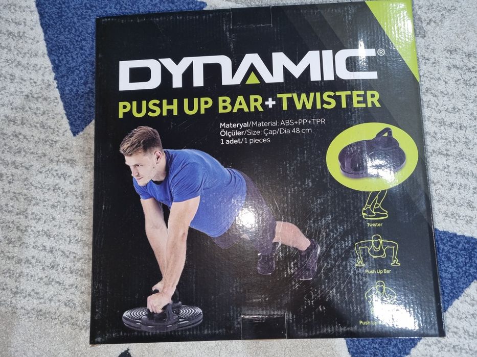 Twister + Push Up Bar, ptr abdomene și flotări