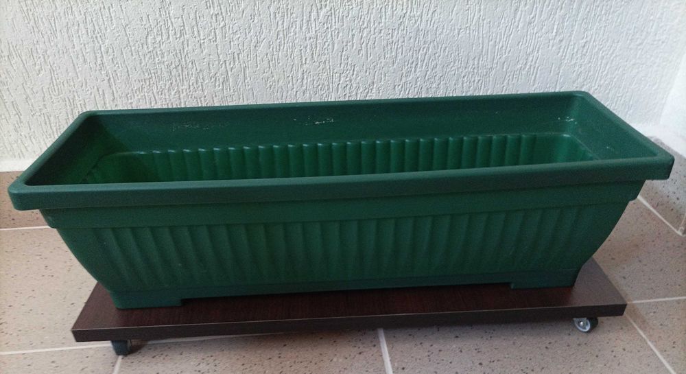 Suport pal cu roti, maro, 60x20 (pt jardiniere)