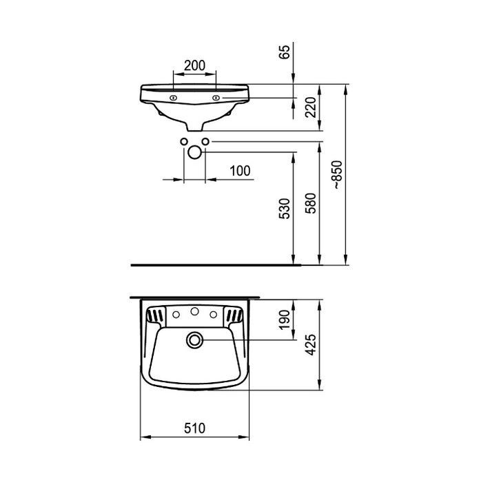 Lavoar(chiuvetă baie)pentru console
