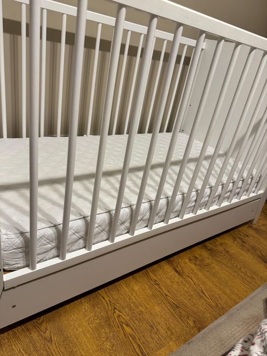 Patut copii din lemn Hubners Cosmo 120x60 cm cu sertar