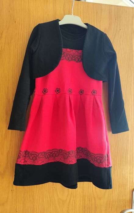 Есенно-зимна рокля за момиче 7-8г.