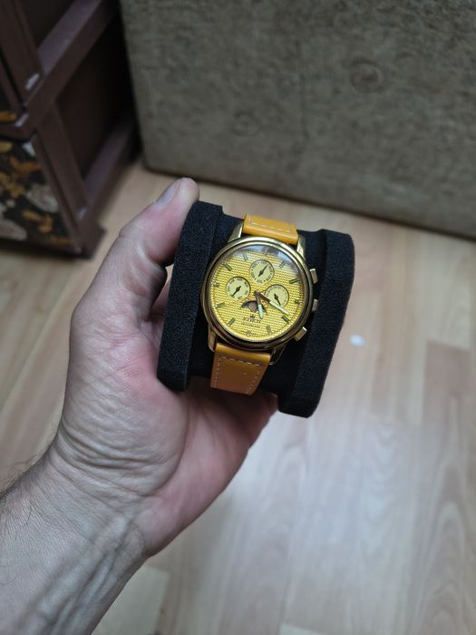 Ceas elvețian Eden moon phase  gold plate