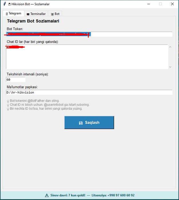 Face-ID Telegram-бот для Hikvision — учёт прихода/ухода сотрудников