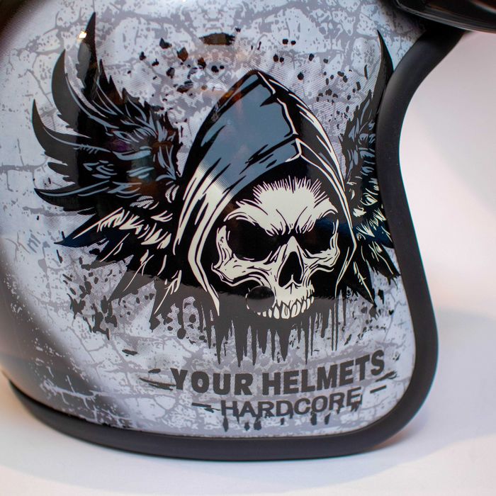 Ретро каска за мотор , чопър , скутер ( Размер М , L , XL )