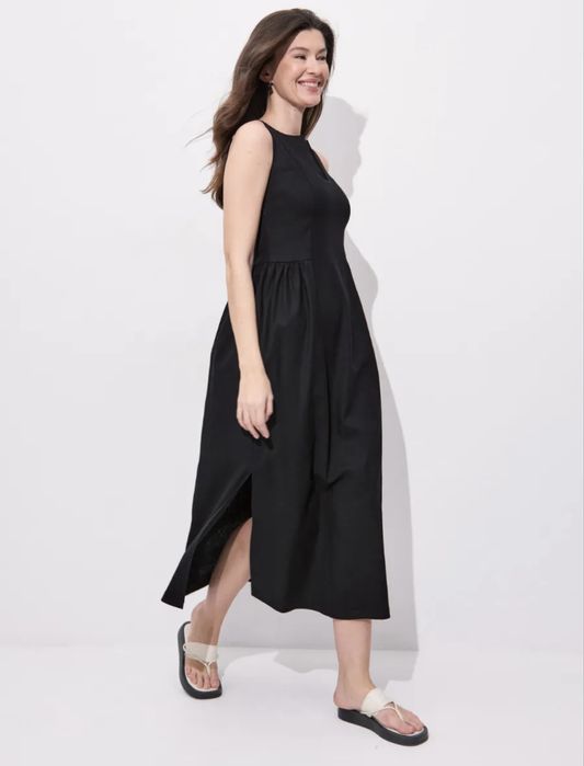 Льняное платье сарафан