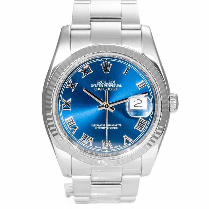 Rolex Datejust 36mm 116234 Blue Roman dial