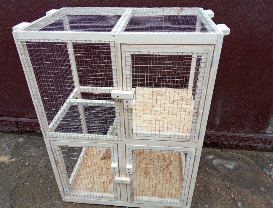 клетка кошек на 2 этажа