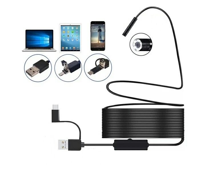 Эндоскоп для мотора, 3,5 метра, IP67