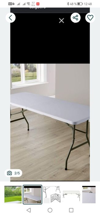 Masa pliabila camping gradina 85x65 cu scaune, folosita, fără defecte și perfect functionala