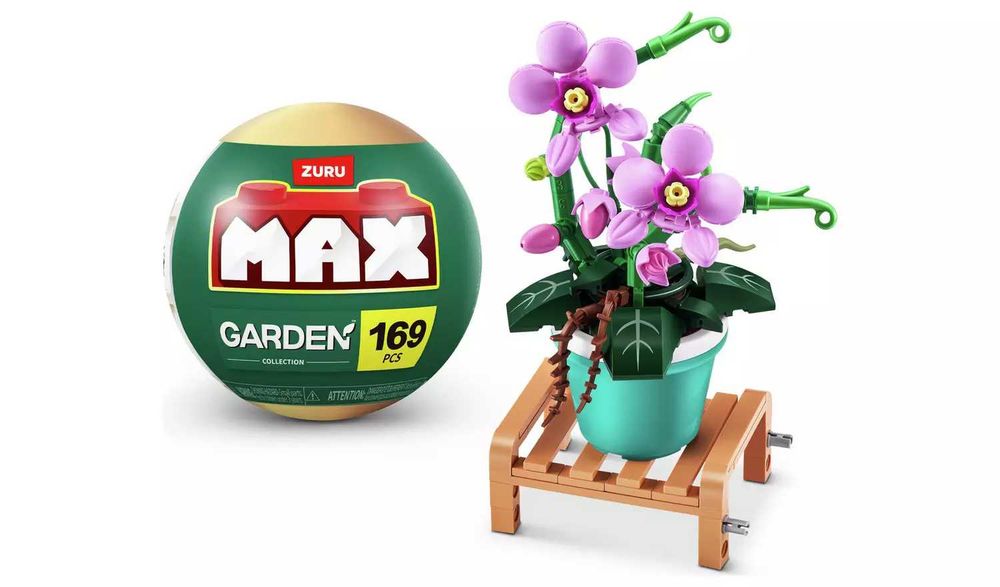 Конструктор Zuru MAX Garden цвете в саксия Комплект от 4бр лего