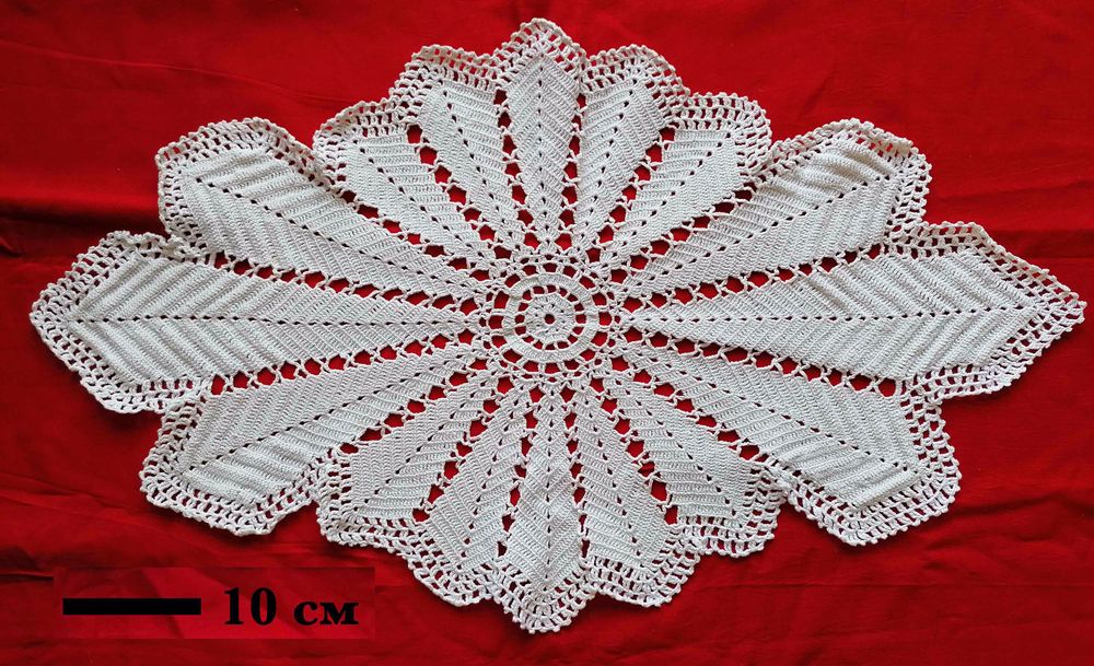 Ръчно плетени на една кука памучни покривки, дантели, яки