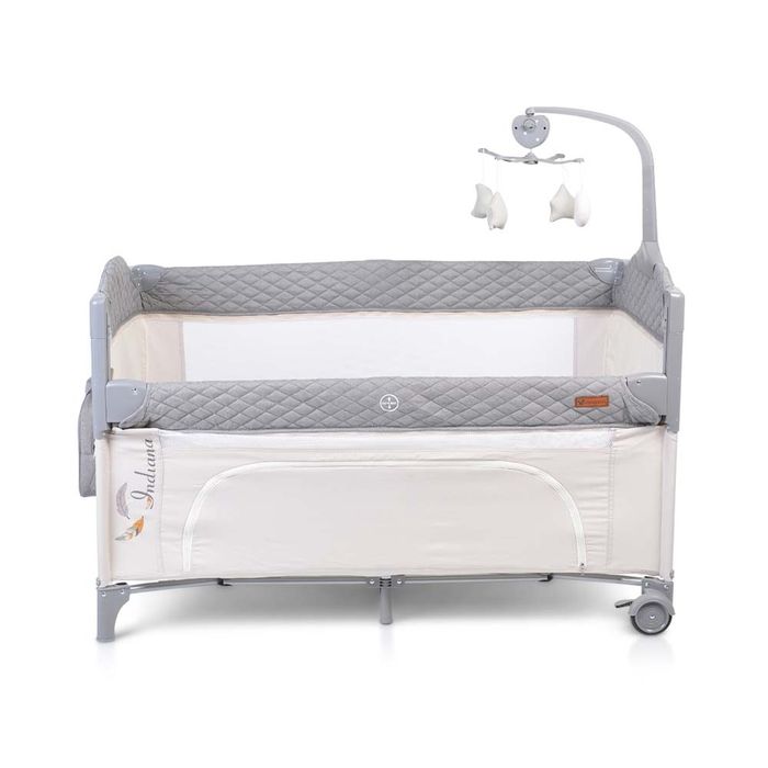 Indiana бебешка кошара 2 в 1 с падаща преграда