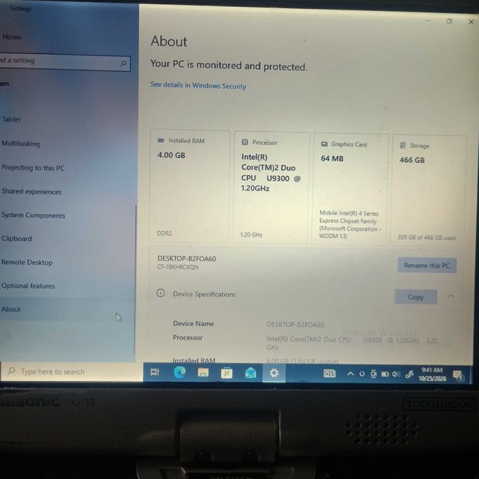Laptop Panasonic CF 19 Intel Vpro