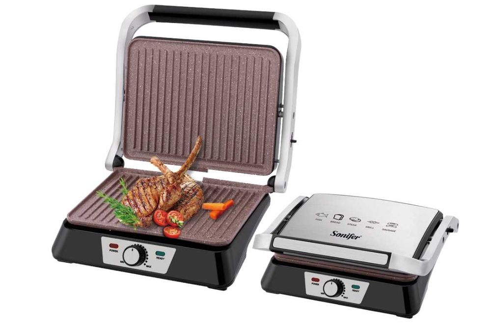 elektr gril Sonifer SF-6157 — (2 × 4 sendvich), 2000 Vt. Dastavka bor!