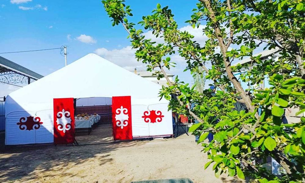 Палатка, аренда, ыдыс-аяқ