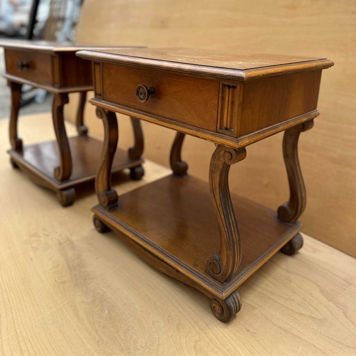 2 buc Noptiera Vintage Stil Clasic cu Influente Empire / Bidermeier; Noptiere clasice