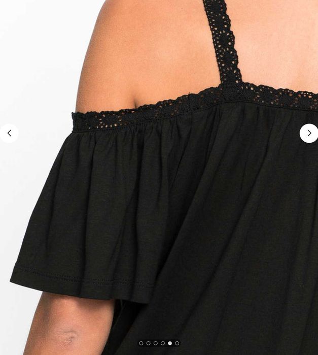 Bluză umeri goi și bretele dantela, nou cu eticheta, S și M, vâscoză