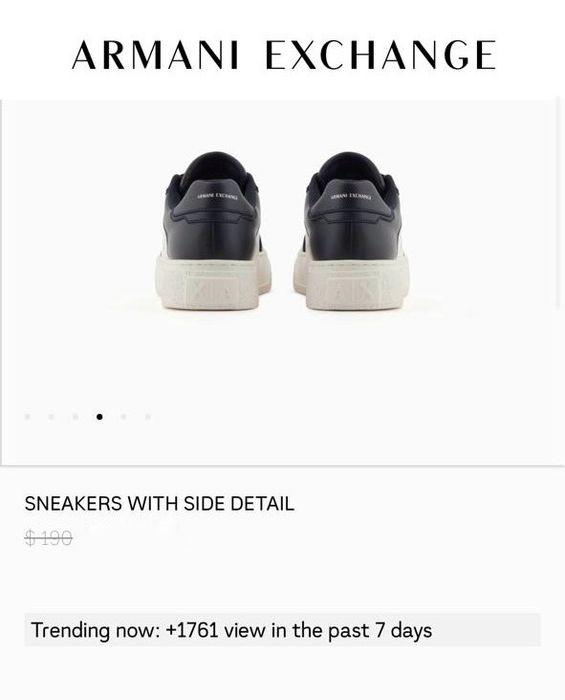 Оригинал Armani Exchange мужские кроссовки