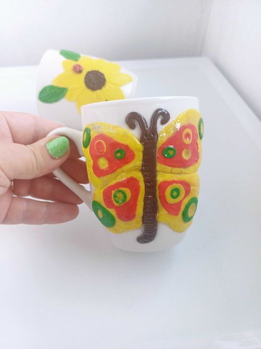 Чаши от полимерна глина!Подарък за любим човек, ръчноизработени