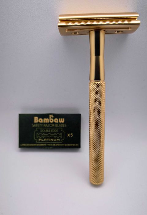 Bambaw дамска safety razor rose gold с 5 ножчета нова