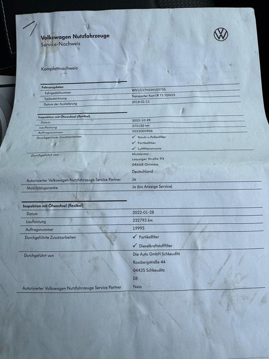 Volkswagen TRANSPORTER T6 LUNG / LONG an 2018 cu 3 locuri