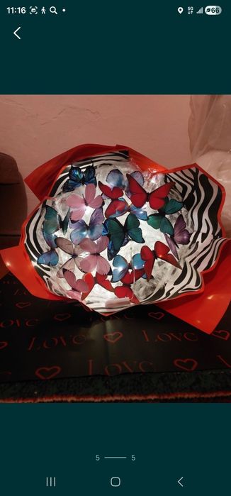 Букет бабочка ручная работа