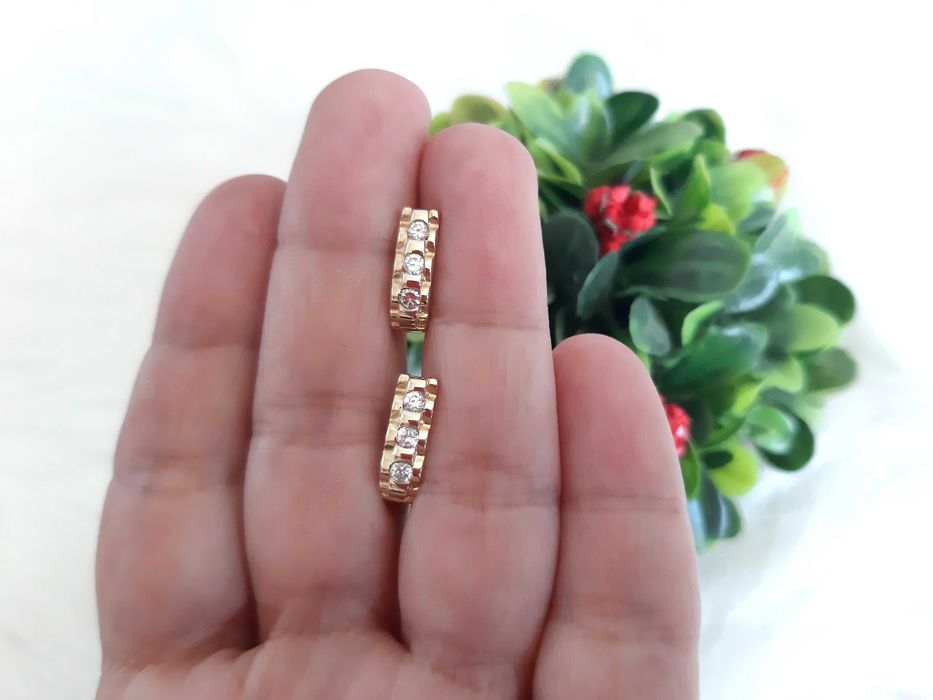 Cercei aur 14 k, 2.41 gr, NOI in cutiuta eleganta, bebe fetite femei