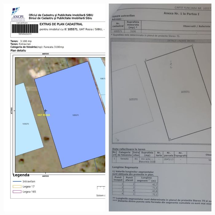 Teren investitii - constructii  Sibiu - zona Bavaria / Daia Noua