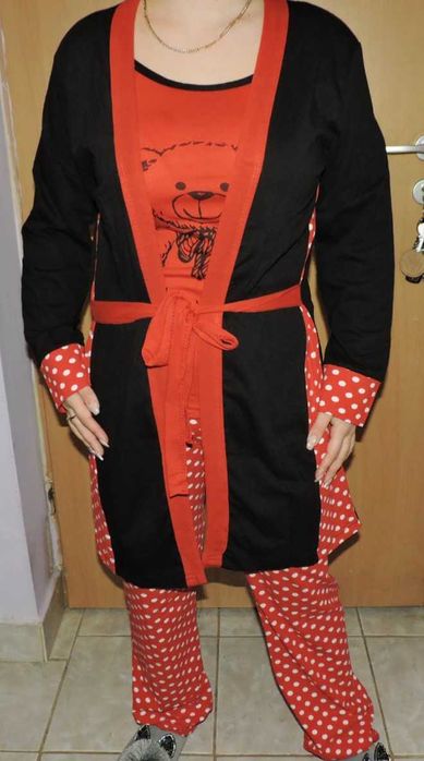 Pijamale dama bumbac 3 piese