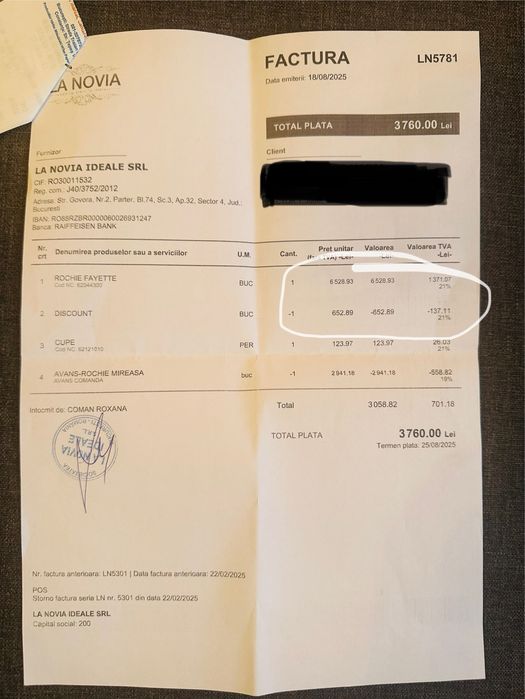 Rochie de mireasa tip sirena La Novia