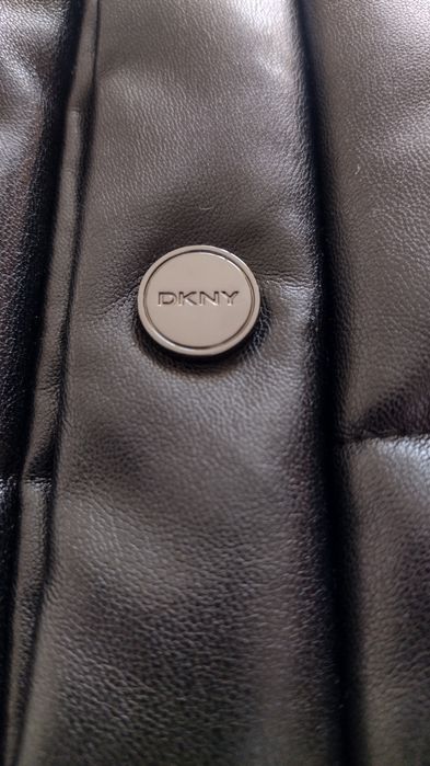 DKNY geaca jacheta noua bomber dama femei DonnaKaran neagra capse L XL