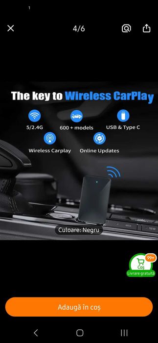 Adaptor Carplay, Android  Auto WiFi,Nou.