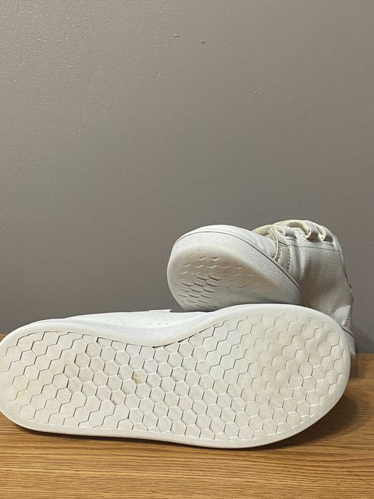 adidasi albi pentru copii, unisex cu scai (velcro), masura 33
