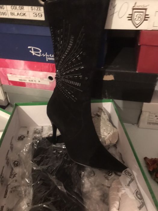 Сапоги замша демисезон эксклюзив