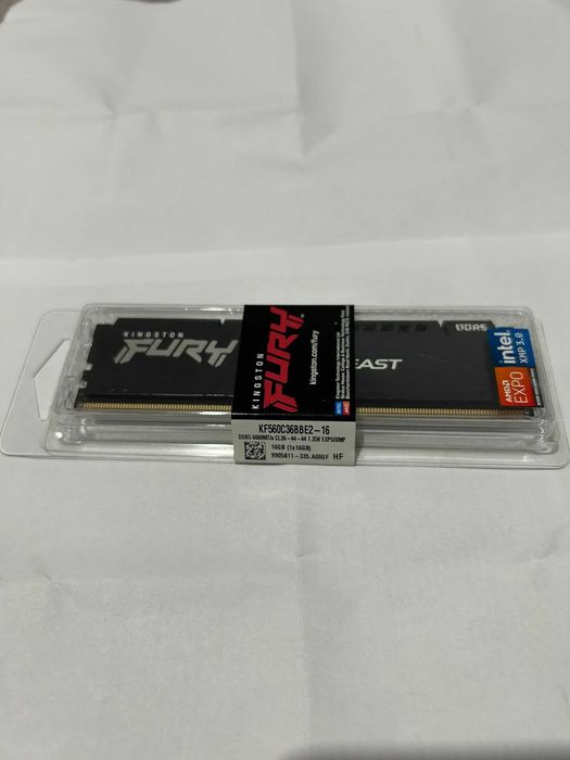 NOU SIGILAT Memorie RAM 16GB DDR5 6000MHz CL36 Kingston FURY Beast