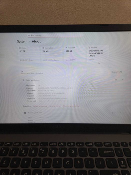 Laptop Asus Vivobook S15 S533 i7 Gen 10 512GB SSD