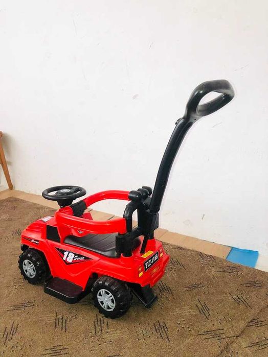 Masinuta copii si bebe, 3in1, cu melodii, maner de impins pentru parinti, bara de protectie, design modern