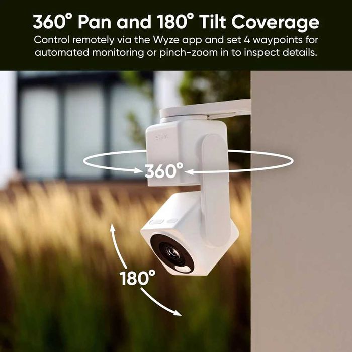 Камера Wyze Cam Pan V4,  вътрешна и външна IP камера, бебефон