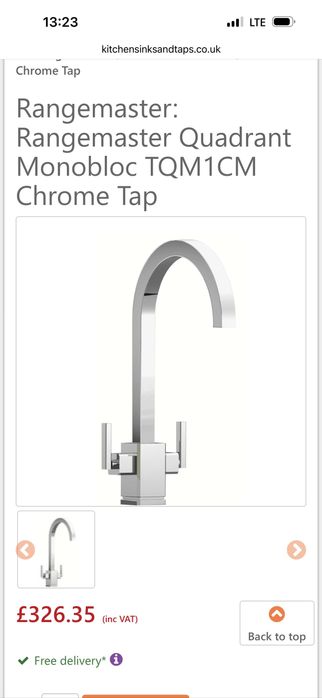 Rangemaster: Rangemaster Quadrant Monobloc TQM1CM Chrome