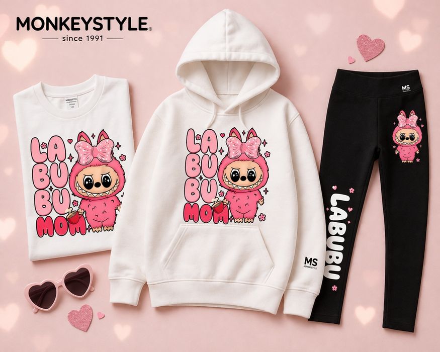 Детски комплект тениска + суитшър + клин | MONKEYSTYLE