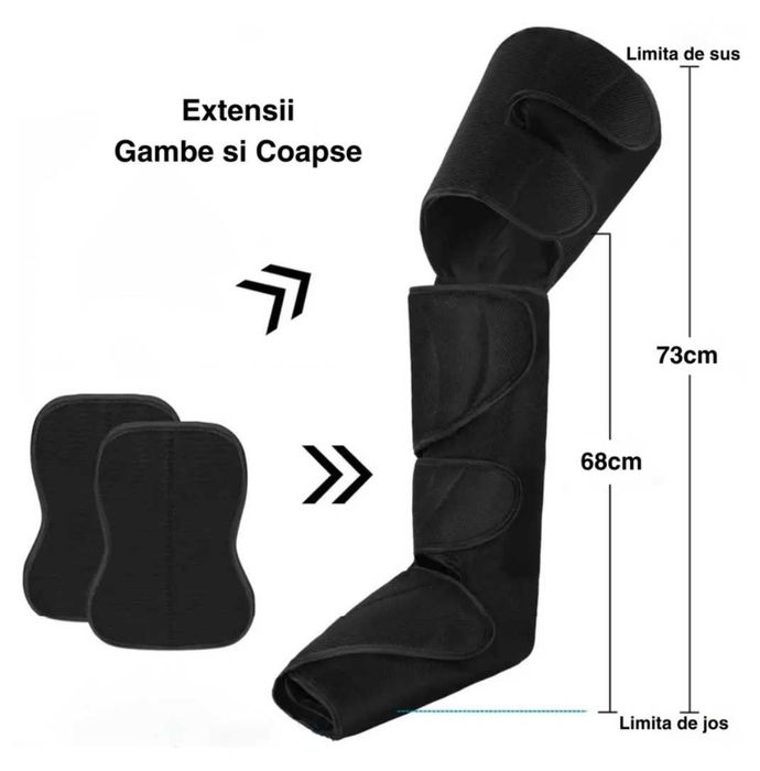 Vand Aparat masaj picioare Pro Massager , drenaj limfatic, 3 programe masaj picioare, 3 niveluri intensitate